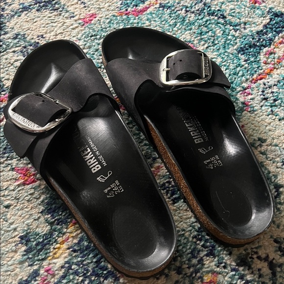 Birkenstock Big Buckle Shearling Oiled leather Madrids - Picture 4 of 8